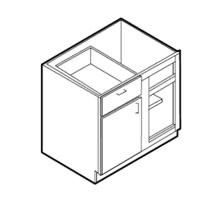 Base Blind Corner One Door One Drawer(11 ¾ ” Wide)