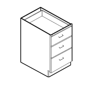 Three Drawers Vanity Base Cabinet